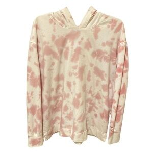 JANE & Delancey Pink and White Hoodie